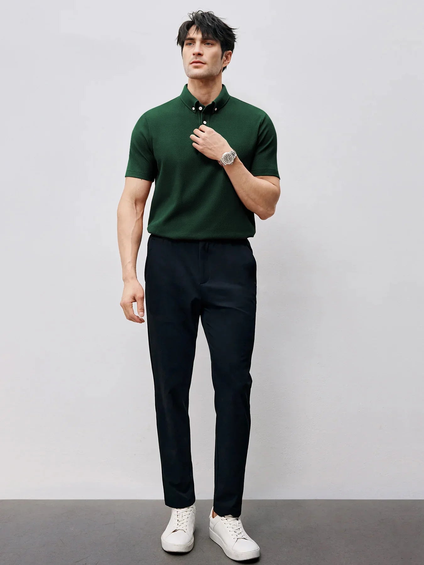 BreezeLuxe Breathable Piqué Short Sleeve Polo