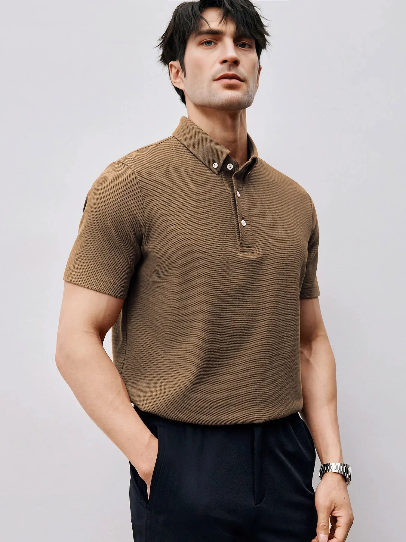 BreezeLuxe Breathable Piqué Short Sleeve Polo