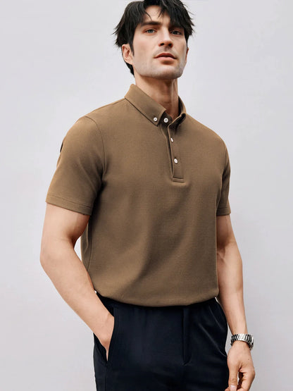 BreezeLuxe Breathable Piqué Short Sleeve Polo