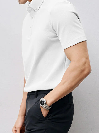 BreezeLuxe Breathable Piqué Short Sleeve Polo