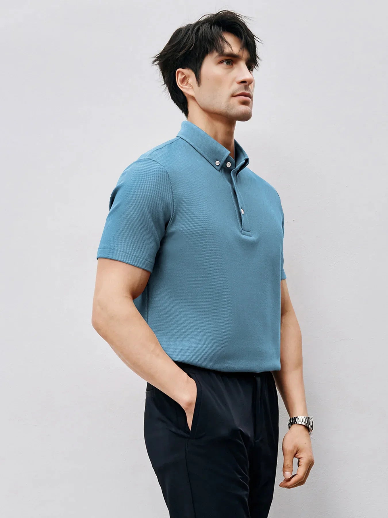 BreezeLuxe Breathable Piqué Short Sleeve Polo