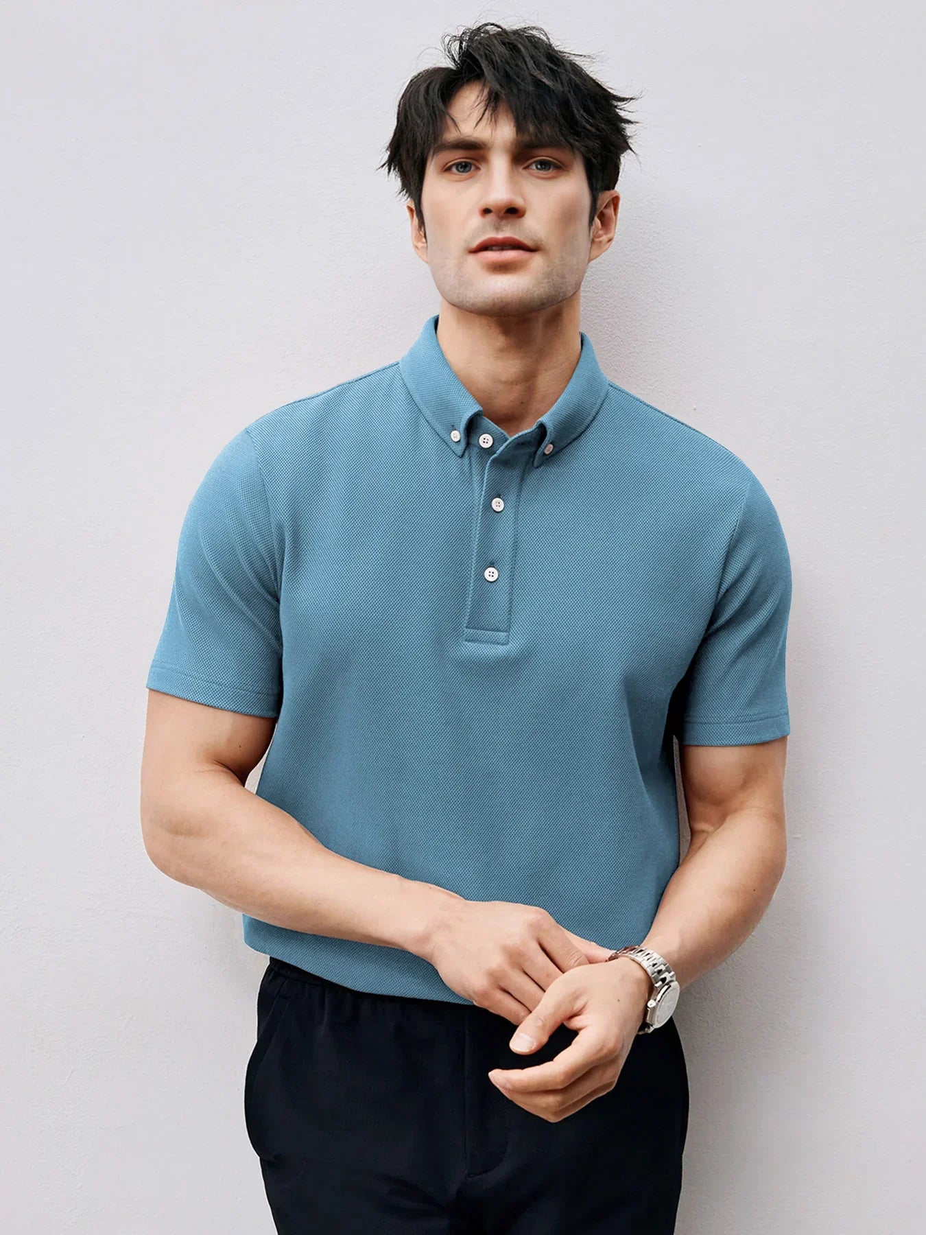BreezeLuxe Breathable Piqué Short Sleeve Polo
